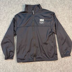 United States Olympic Committee Jacket Navy Blue Full Zip Size Medium